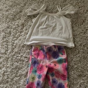 White tank off shoulders and pants girls